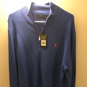 1/4 zip POLO sweater.